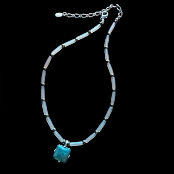 New!! LC Lauren Conrad Bohemian Design Gorgeous Green Turquoise Necklace - Picture 2 of 5